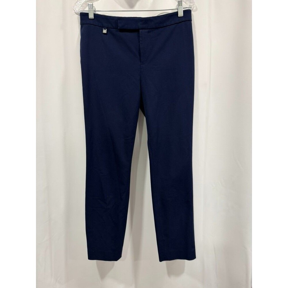 Ralph Lauren Pants Women Size 4 Navy Blue Straight Leg Pants 611